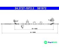 ATE PARKING BRAKE CABLE PULL 24372719722 FOR TOYOTA