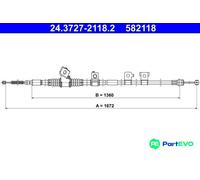 ATE PARKING BRAKE CABLE PULL 24372721182