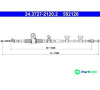 ATE PARKING BRAKE CABLE PULL 24372721202