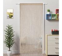 Ateasierlife Door Curtain Fly Screen String Curtains Window Doors Beads Screens Tassel Doorways Blinds Room Divider Kitchen Outdoor Insect Bug Panel （Champagne 100×280cm/39×110in）