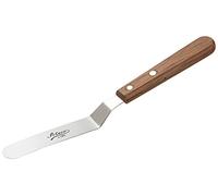 Ateco Spatula Icing Spreader Decorating Tool Wood Handle w/ 4.5" Blade (Pack of 1), Poly Stainless Steel, Natural
