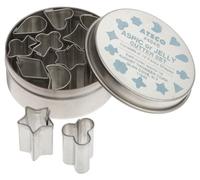 Ateco 4846 Plain Edge Aspic or Jelly Cutter Set in Assorted Shapes, Stainless Steel, 12 Pc Set