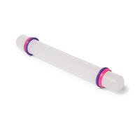 Ateco 7512 Fondant Rolling Pin with Adjustable Thickness Bands, Non-Stick Food Grade Plastic