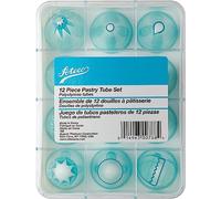 Ateco 788-12 Piece Cake Decorating Tube Set, High Impact Plastic Tubes in Storage Box