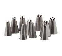 Ateco 850-10 Piece Closed Star Tube Set, Stainless Steel Pastry Tips, Sizes 0-9