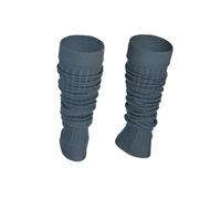 Ateena Cotton Leg Warmers, Rollable Warm and Comfortable Calves Undersuits, Ribbed Fancy Stylish, Extremely Nice Sports Gift, One Size, Dark Grey