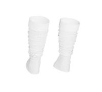 Ateena Cotton Leg Warmers, Rollable Warm and Comfortable Calves Undersuits, Ribbed Fancy Stylish, Extremely Nice Sports Gift, One Size, White