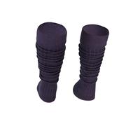 Ateena Cotton Leg Warmers, Rollable Warm and Comfortable Calves Undersuits, Ribbed Fancy Stylish, Extremely Nice Sports Gift, One Size, Dark Purple