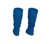 Ateena Cotton Leg Warmers, Rollable Warm and Comfortable Calves Undersuits, Ribbed Fancy Stylish, Extremely Nice Sports Gift, One Size, Blue