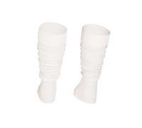 Ateena Cotton Leg Warmers, Rollable Warm and Comfortable Calves Undersuits, Ribbed Fancy Stylish, Extremely Nice Sports Gift, One Size, Ecru