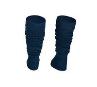 Ateena Cotton Leg Warmers, Rollable Warm and Comfortable Calves Undersuits, Ribbed Fancy Stylish, Extremely Nice Sports Gift, One Size, Navy Blue