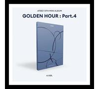 ATEEZ - (A Ver.) ATEEZ GOLDEN HOUR : PART.4 13th Mini Album CD+2 Book+2 Photo Card+Poster+GIFT