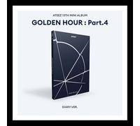 ATEEZ - (DIARY Ver.) ATEEZ GOLDEN HOUR : PART.4 13th Mini Album CD+2 Book+2 Photo Card+Poster+GIFT