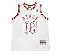 ATEEZ Official Tour Merch Basketball Uniform, White, Medium
