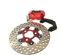 ATEHDDBD Motorcycle 82mm RPM Radial Brake Caliper With Rear Bracket Adapter For 220mm Disc Brake Front Brake Caliper Guide Sleeve Set(A)