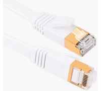 ATEK 1 m Cat7 Ethernet Cable - High-Speed SSTP RJ45 LAN Cable, 10Gbps 600MHz Shielded Pure Copper Network Cord for Router, Modem, PS5, Xbox, Switch, Gaming (White)