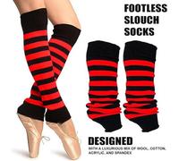 ATEK 1 Pair Leg Warmers For Women Footless Slouch Socks Fancy Dress Hen Winter Knit Warm Socks Athletic Stretch Knee High Women's