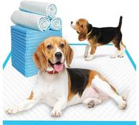 ATEK 100 Pack Dog Puppy Pads 56 x 56cm Puppy Training Pads 5-Layer Super Absorbent Disposable Dog Pee Pads with Odour Control & Anti-Slip Base, Leak-Proof Pet Pads