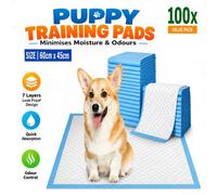 Atek 100 Pack Puppy Training Pads 60X45Cm Super Absorbent Dog Toilet Wee Mats