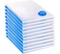 ATEK 100X80Cm Vacuum Compression Zipper Storage Bags, 10-Pack Space-Saving Vacuum Seal Bags For Clothes, Bedding And Travel