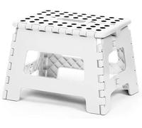 ATEK 12 Inch Super Strong Folding Step Stool, Anti-Slip Heavy Duty Folding Stool with Carry Handle 100kg Load Capacity Lightweight Foldable Kitchen & Bathroom Foot Stool for Adults Children