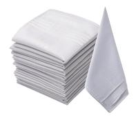 ATEK 15 Pack Men's Cotton Handkerchiefs Soft Pocket Squares Washable