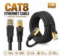 Atek 15M Cat8 Rj45 Network Ethernet Cable 40Gbps Black