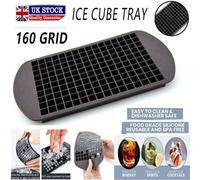 ATEK 160 Grid Silicone Ice Cube Tray Easy Release Flexible And Reusable Bpa Free Tiny Ice Maker For Cocktails Coffee And Cold Drinks