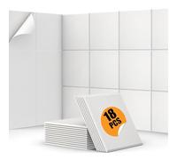 ATEK 18 Pack Sound Proofing Panels, 30 x 30 0.9cm Square Self-Adhesive Acoustic Panels, High Density Sound Deadening Treatment Sound Absorbing Panel for Studio, Office, Home, White