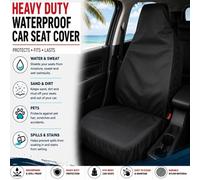ATEK 1X Universal Car Seat Cover Heavy Duty Waterproof Nylon Front Seat Protector For Cars, Vans & Commercial Vehicles Work Seat Cover