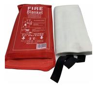 ATEK 1x1m Fire Blanket with Quick-Release Fiberglass Cloth - Extinguishes Grease/Liquid Fires to 1076F (580C); Easy to Use at Home, Kitchen, Car