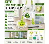 ATEK 2 In 1 Telescopic Window Squeegee With Durable Squeegee Window Cleaning Brush Kit Perfect To Use As Shower Cleaner Extension Pole