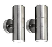 ATEK 2 Pack IP65 Outdoor Wall Light Up Down Sconce GU10 Exterior Lamp