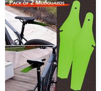 ATEK 2x Bicycle Mudguard Set Universal Quick Disassembly Bicycle Mudguard, Mountain Bike, MTB Mudguard for Protection against Splash in Green Atek Green