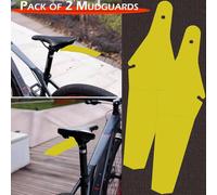 ATEK 2x Bicycle Mudguard Set Universal Quick Disassembly Bicycle Mudguard, Mountain Bike, MTB Mudguard for Protection against Splash in Yellow Atek Yellow
