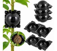 Atek 3 Pack Plant Rooting Ball Air Layering Propagation Pods Small Black