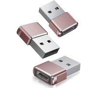 ATEK 3 Pack USB to USB C Adapter, 3.0 OTG USB A to USB C Adapter 10Gbps | Data Transfer, Fast Charging, Type C Converter Charger for iPhone 17/17e/Pro Max/16, iPad Air/Mini & Samsung Galaxy S26/S25