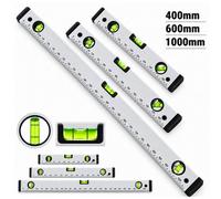 Atek 3 Piece Aluminium Spirit Level Set 400mm 600mm 1000mm Builders Diy