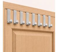 ATEK 40 Pack Over Door Hooks, Stainless Steel Door Hanger Hooks, Reversible | 2KG Load Capacity, Cupboard & Drawer Fit, No Drilling Needed, Reversible Design, Bathroom & Kitchen Use