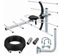 Atek 4G Digital Tv Aerial Kit Freeview Hd Indoor Outdoor Loft With Cable