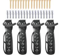 ATEK 4X Bike Storage Wall Mount Hook Bicycle Stand Hooks Garage Heavy Duty Steel Space Saving Indoor Outdoor Vertical Rack Hanger