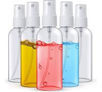 ATEK 5Pcs Spray Bottle Plastic Transparent Refillable Empty Travel Sample in Clear Atek Clear