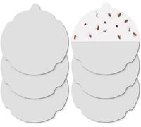 ATEK 6Pcs Flea Trap Sticky Pads, 17Cm Round Non-Toxic Replacement Pads For Fleas, Compatible With Most Flea & Bed Bug Traps