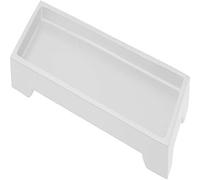 ATEK Bathroom Vanity Tray, Resin Dresser Jewelry Ring Dish Tank Storage Kitchen Sink Countertop Organiser Plate Holder for Candles Soap in White Atek White