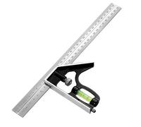 ATEK Combination Square, 12Inch/300mm Engineers Set Square, Stainless Steel Angle Ruler Adjustable Carpentry Square