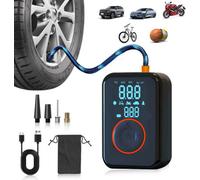 ATEK Cordless Car Tyre Inflator Pump 150 Psi Portable Air Compressor With Pre-Set Psi Display, 5 Modes And 6000 Mah Power Bank