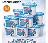ATEK Dehumidifier Boxes Pack Of 40 Moisture Mildew Absorber Absorbing Condensation Remover Damp Mould Trap Leak Proof Box Container