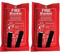 ATEK Fire Blankets Pack Of 3 Emergency Fire Safety Blanket 1M X 1M Heat Resistant Kitchen Home Cooking Fire Protection