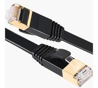 ATEK Flat Ethernet Cable 5m/16.4ft,Cat8 High Speed Shielded Patch Cord Lan Internet Cable 40GBPS High Performance Gold Plated Lag Free Network Connectivity RJ45 Connector for PS5 Xbon Modem (5M)