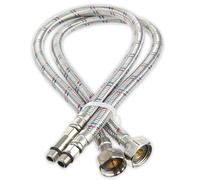 ATEK Flexible Tap Connector, 1/2” M10X Braided Flexible Water Pipe for Kitchen & Bathroom Taps, Durable Stainless Steel Leak-Proof Flexi Tap Tail for Hot & Cold Water (50CM)